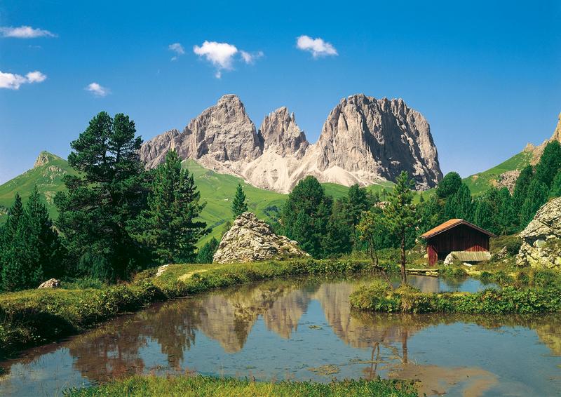 Dolomiten, kleines Tal - bei Klick zurck zur Motivbersicht