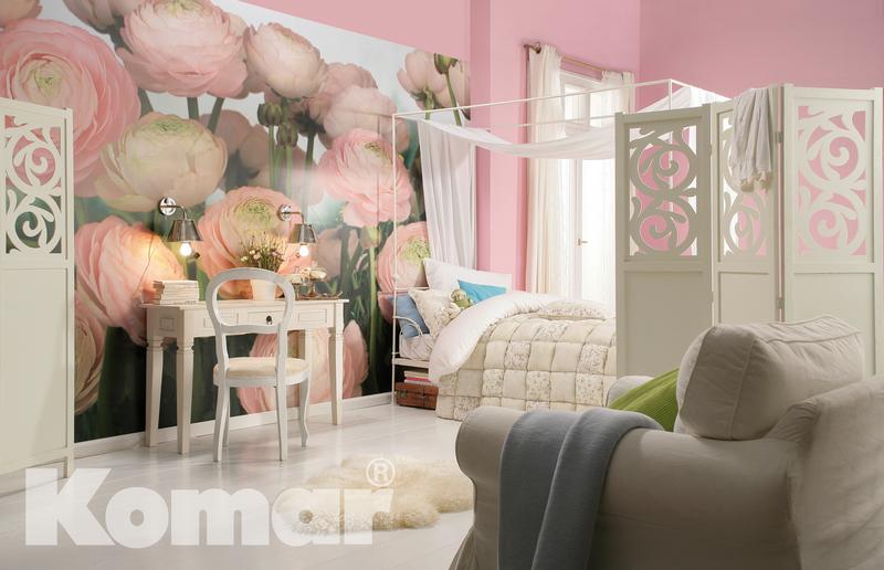 Gentle Roses Ambiente im Schlafzimmer - bei Klick zurck zum Motiv