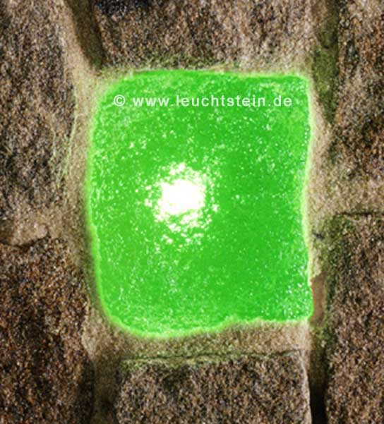 5x5,5cm groe Pflastersteinleuchte in emerald-grn.