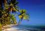 Traumstrand auf der Seychelleninsel Silhouette