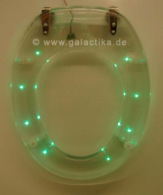 LED Klo in grn auf der Ambiente - Tendence, Messe Frankfurt