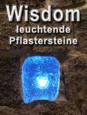 Leuchtstein WISDOM, leuchtende Pflastersteine                  weisen Ihnen den Weg. LED Leuchten, Bodeneinbau fuer                  innen und aussen in 5 Farben.